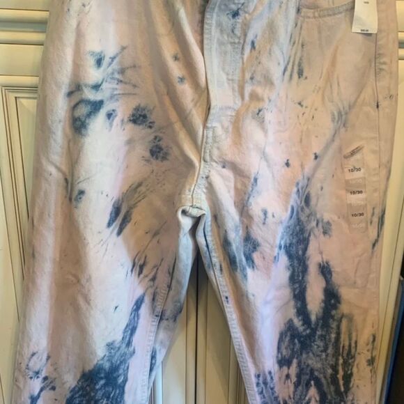 GAP WOMEN'S TIE DYE PINK CHEEKY STRAIGHT HIGH RISE JEAN NWT - Picture 4 of 7